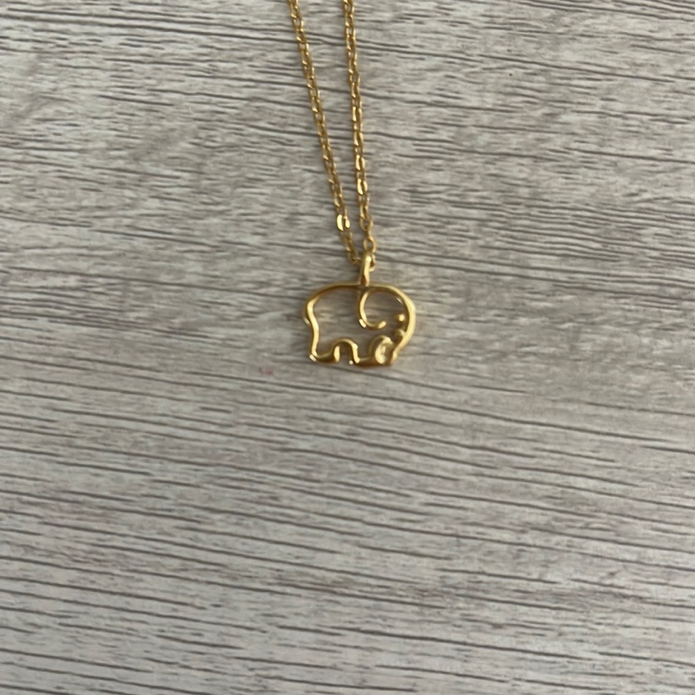 Gold Elephant Necklace